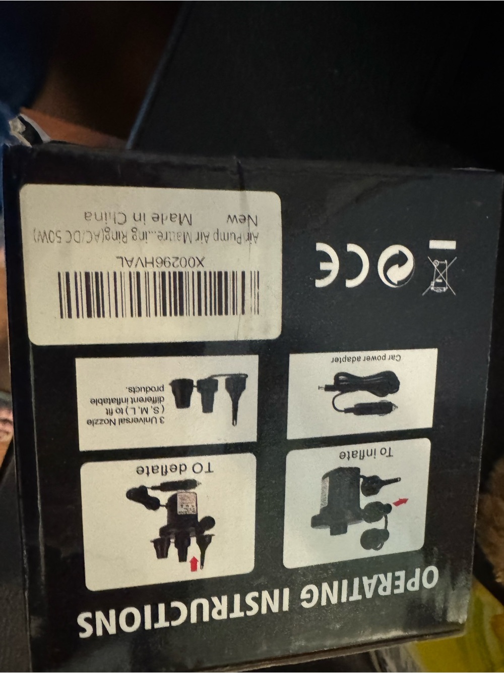 Two Way Electric Pump CZ 208 - Black and Red Inflator/Deflator. NEW - Picture 4 of 5